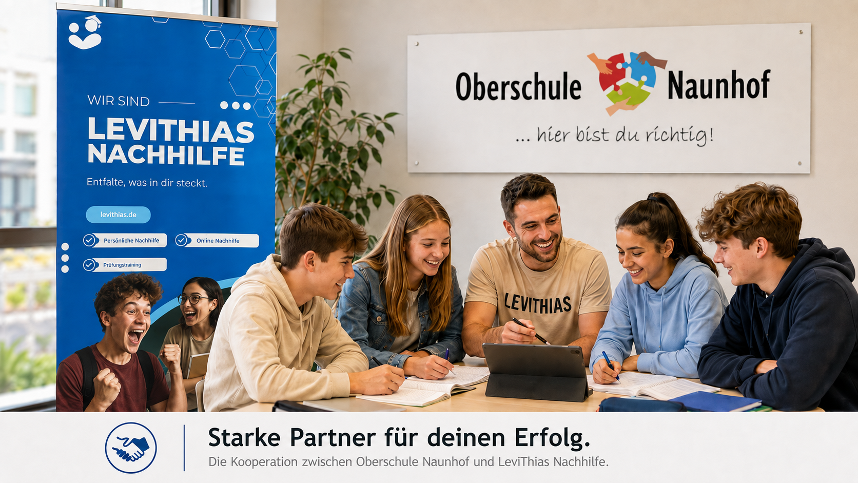 Oberschule Naunhof x LeviThias Nachhilfe Schüler lernen mit Nachhilfelehrer am Ipad