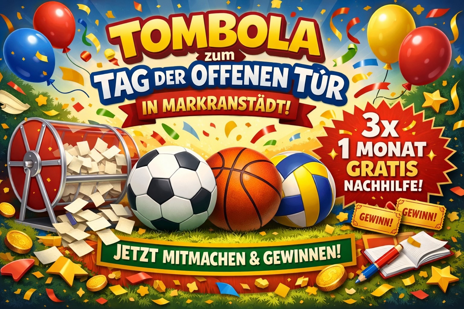 LeviThias Nachhilfe Tombola Tag der offenen Tür Markranstädt